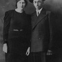 Bela and husband, Eliezer Mordechai Slomovits.  Possibly<br />taken around the time of their marriage about 1935.  They died at<br />Auschwitz upon arrival in 1944 